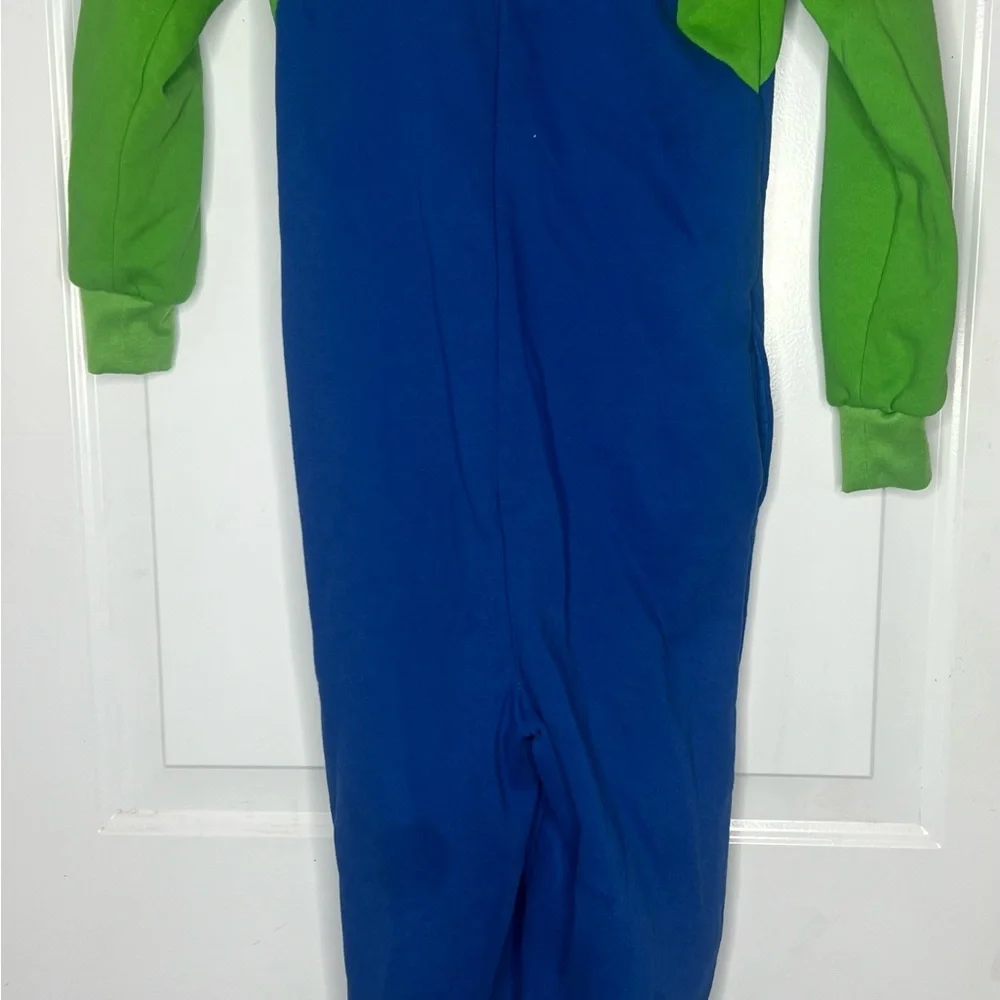 Luigi Big Boys Fleece Sweater Hoodie Zip Up Jacket Size M Mario Brothers